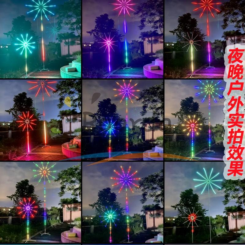 户外烟花灯怎么安装好看(户外led造型灯烟花)